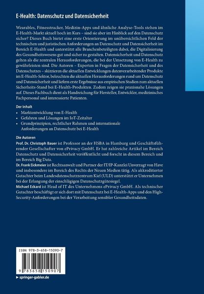 Produktbild: E-Health: Datenschutz und Datensicherheit