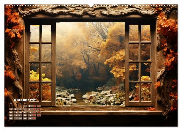 Produktbild: Aus dem Fenster geblickt (Wandkalender 2026 DIN A2 quer), CALVENDO Monatskalender