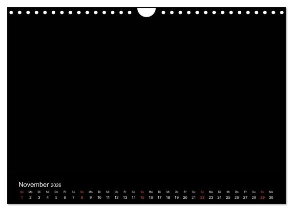 Produktbild: Bastelkalender - Schwarz (Wandkalender 2026 DIN A4 quer), CALVENDO Monatskalender