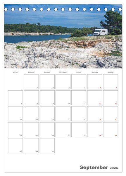 Produktbild: Vanlife Jahresplaner (Tischkalender 2026 DIN A5 hoch), CALVENDO Monatskalender