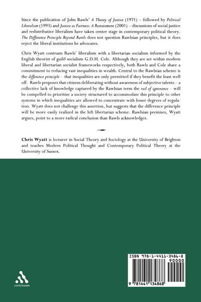 Produktbild: The Difference Principle Beyond Rawls