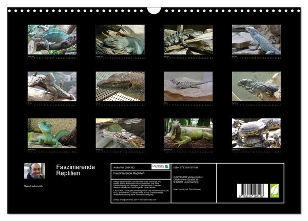 Produktbild: Faszinierende Reptilien (Wandkalender 2026 DIN A3 quer), CALVENDO Monatskalender