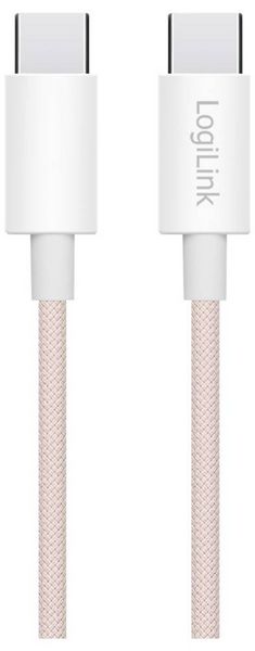 Produktbild: LogiLink USB-C&reg; Kabel USB 2.0 USB-C&reg; Stecker 1.5 m Rosa CU0345
