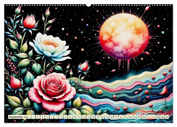Produktbild: N&auml;chtliche Bl&uuml;tenzauber (hochwertiger Premium Wandkalender 2026 DIN A2 quer), Kunstdruck in Hochglanz