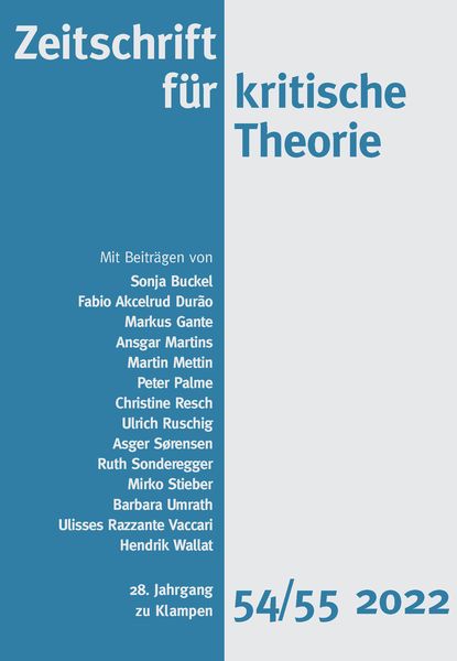 Produktbild: Zeitschrift f&uuml;r kritische Theorie / Zeitschrift f&uuml;r kritische Theorie, Heft 54/55 (2022)