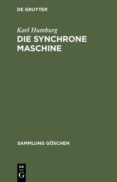 Produktbild: Die synchrone Maschine