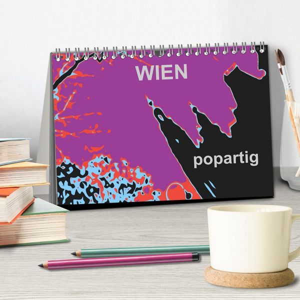 Produktbild: WIEN popartig (Tischkalender 2026 DIN A5 quer), CALVENDO Monatskalender