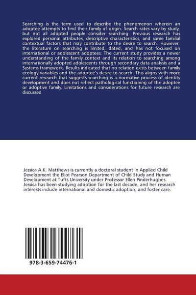 Produktbild: Family Context and Searching Among Internationally Adopted Adolescents
