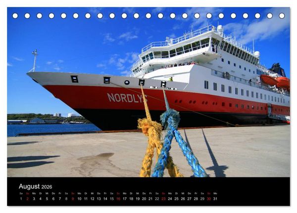 Produktbild: Hurtigruten - Entlang der norwegischen K&uuml;ste (Tischkalender 2026 DIN A5 quer), CALVENDO Monatskalender