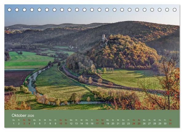 Produktbild: Sch&ouml;ne Aussichten in die Fr&auml;nkische Schweiz (Tischkalender 2026 DIN A5 quer), CALVENDO Monatskalender