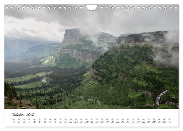 Produktbild: Glacier National Park Montana - USA (Wandkalender 2026 DIN A4 quer), CALVENDO Monatskalender