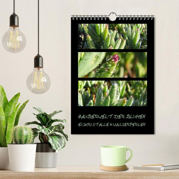 Produktbild: ZAUBERWELT DER BLUMEN - EISKRISTALLE & WASSERPERLEN (Wandkalender 2026 DIN A4 hoch), CALVENDO Monatskalender