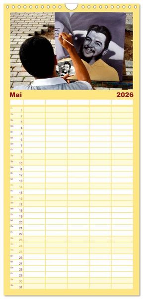 Produktbild: Familienplaner 2026 - CHE GUEVARA mit 5 Spalten (Wandkalender, 21 x 45 cm) CALVENDO