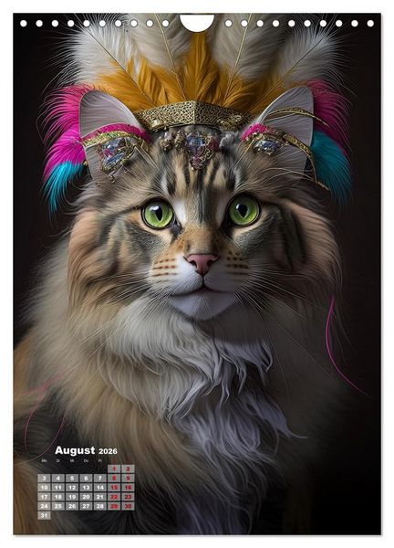 Produktbild: Inka Katzen - Katzen sind die wahren Herrscher (Wandkalender 2026 DIN A4 hoch), CALVENDO Monatskalender