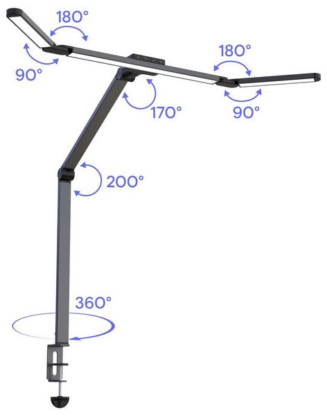 Produktbild: Sygonix SY-7459570 LED-Schreibtischleuchte LED LED 17W Schwarz