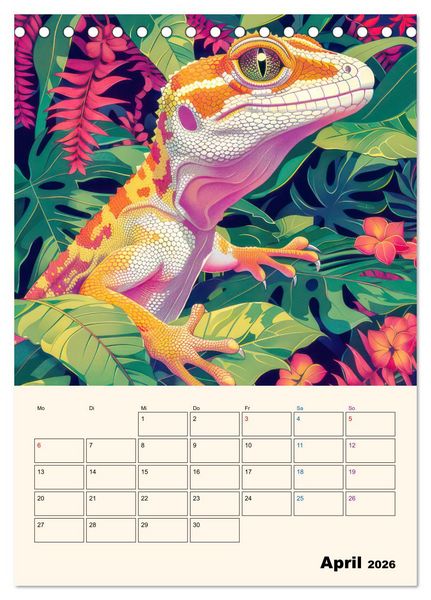 Produktbild: Dschungeltiere - Einzigartige Faszination (Tischkalender 2026 DIN A5 hoch), CALVENDO Monatskalender
