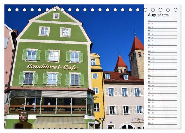 Produktbild: Die Farben von REGENSBURG (Tischkalender 2026 DIN A5 quer), CALVENDO Monatskalender