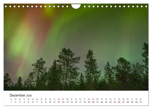 Produktbild: Polarlichter - Einzigartige Himmelsph&auml;nomene im Norden (Wandkalender 2026 DIN A4 quer), CALVENDO Monatskalender