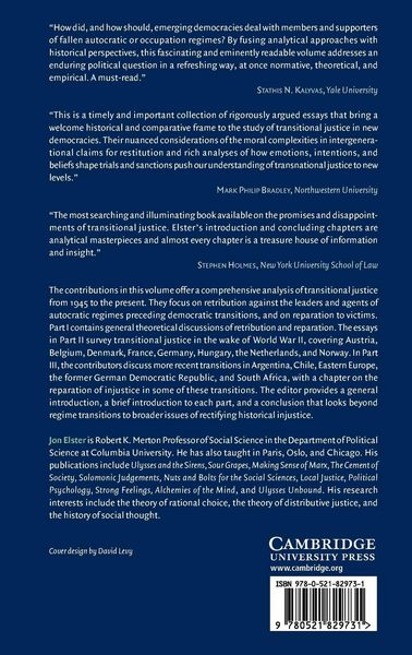 Produktbild: Retribution and Reparation in the Transition to Democracy