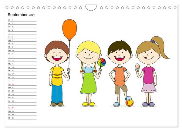 Produktbild: Der Kinderkalender (Wandkalender 2026 DIN A4 quer), CALVENDO Monatskalender