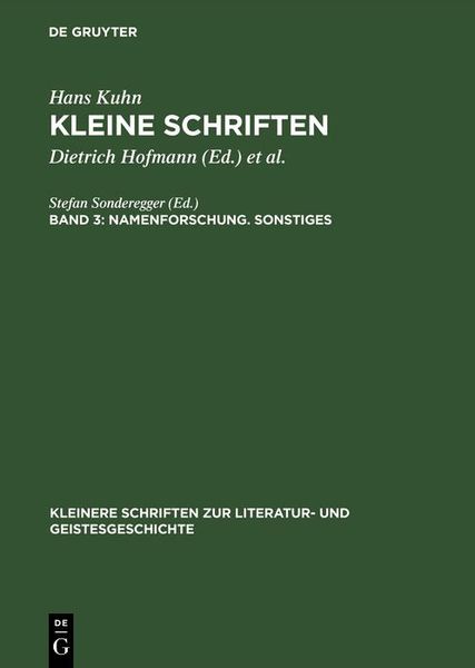 Produktbild: Namenforschung. Sonstiges
