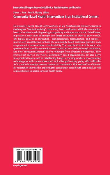 Produktbild: Community-Based Health Interventions in an Institutional Context