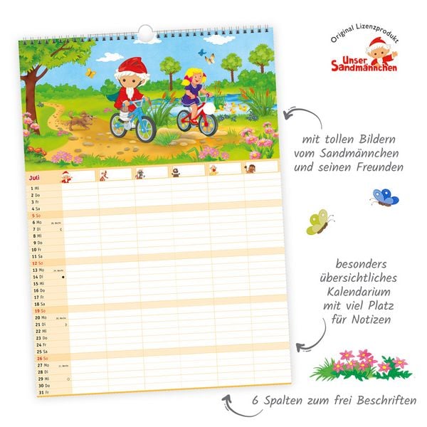 Produktbild: Trötsch Unser Sandmännchen XL-Familienplaner Familienkalender Unser Sandmännchen 2026
