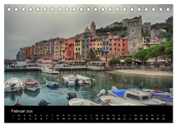 Produktbild: Bella Italia &ndash; Impressionen aus der Toskana und Ligurien (Tischkalender 2026 DIN A5 quer), CALVENDO Monatskalender