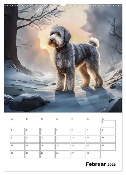 Produktbild: Aussiedoodle - Hunde zum Liebhaben (hochwertiger Premium Wandkalender 2026 DIN A2 hoch), Kunstdruck in Hochglanz