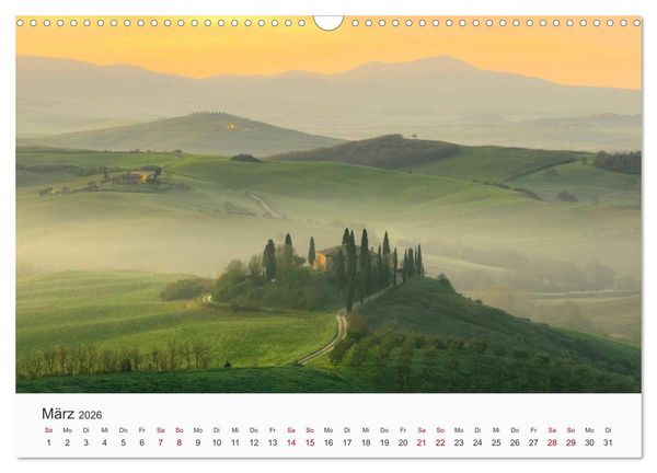 Produktbild: Toskana - idyllische Landschaft (Wandkalender 2026 DIN A3 quer), CALVENDO Monatskalender