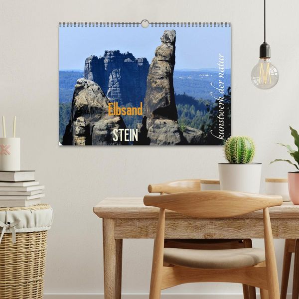 Produktbild: ElbsandSTEIN, kunstwerk der natur (Wandkalender 2026 DIN A3 quer), CALVENDO Monatskalender