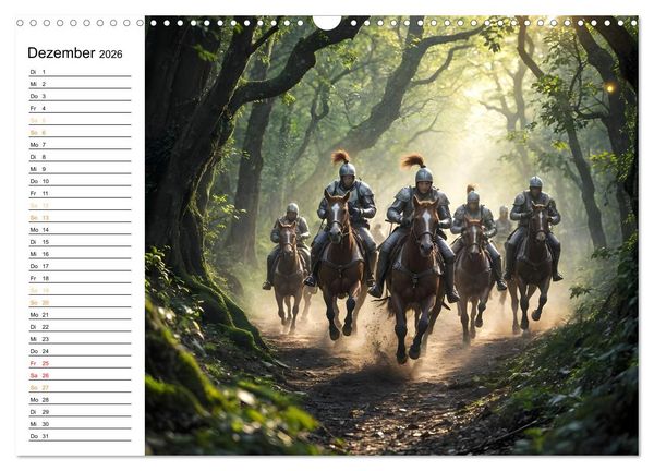 Produktbild: Rittertum und Mythos &ndash; Das Zeitalter der Ehre (Wandkalender 2026 DIN A3 quer), CALVENDO Monatskalender