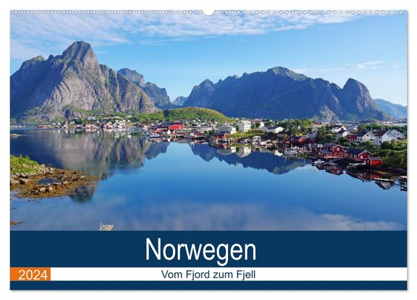 Norwegen 2024 - vom Fjord zum Fjell (Wandkalender 2024 DIN A2 quer), CALVENDO Monatskalender