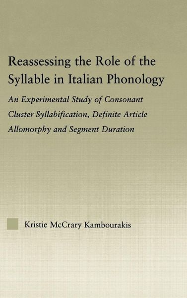Produktbild: Reassessing the Role of the Syllable in Italian Phonology