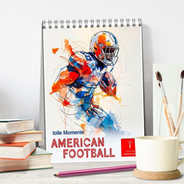 Produktbild: American Football - tolle Momente (Tischkalender 2026 DIN A5 hoch), CALVENDO Monatskalender