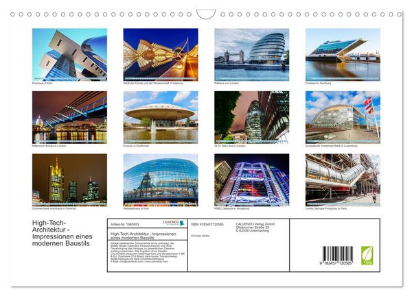 Produktbild: High-Tech-Architektur - Impressionen eines modernen Baustils (Wandkalender 2026 DIN A3 quer), CALVENDO Monatskalender