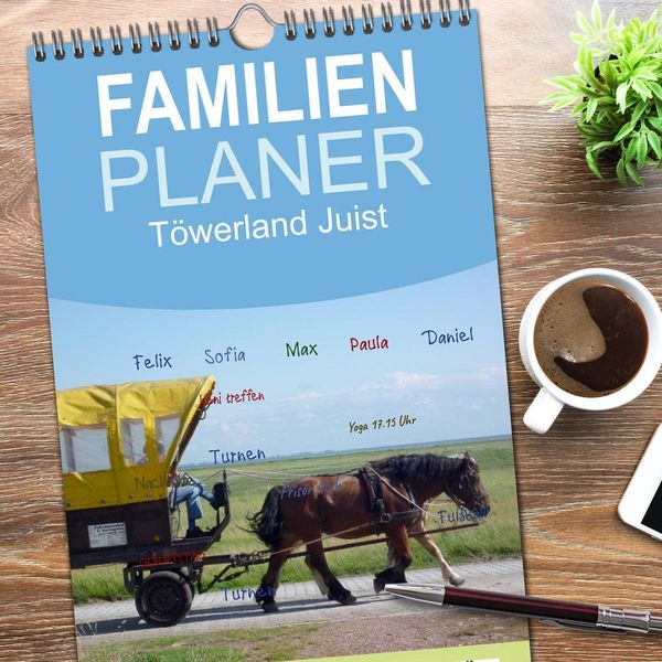 Produktbild: Familienplaner 2026 - T&ouml;werland Juist mit 5 Spalten (Wandkalender, 21 x 45 cm) CALVENDO