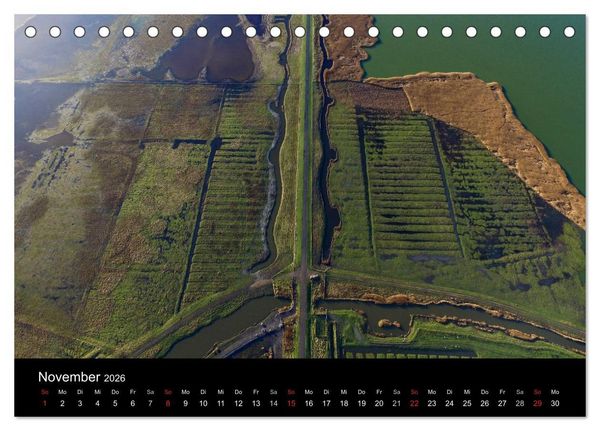Produktbild: Luftaufnahmen - Faszinierendes Nordfriesland (Tischkalender 2026 DIN A5 quer), CALVENDO Monatskalender