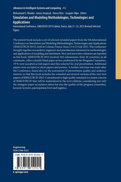 Produktbild: Simulation and Modeling Methodologies, Technologies and Applications