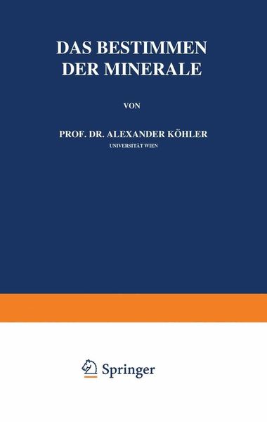 Produktbild: Das Bestimmen der Minerale