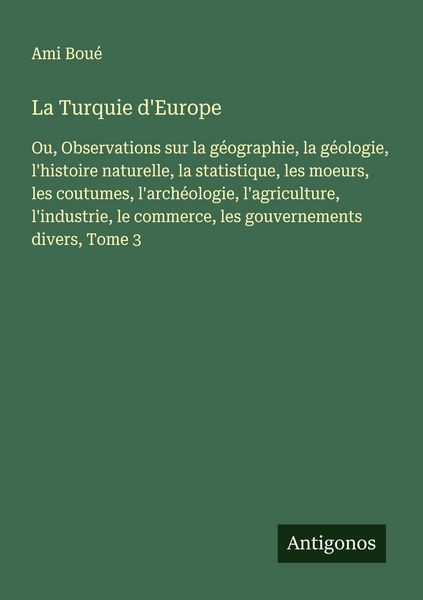 Produktbild: La Turquie d'Europe