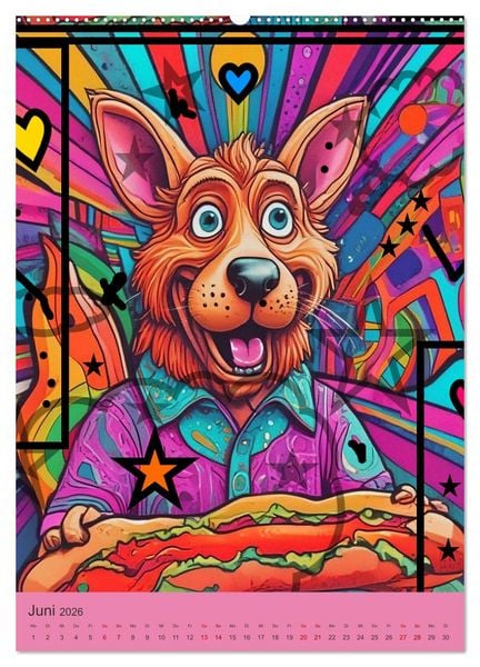 Produktbild: Coole Tiere der Pop Art (Wandkalender 2026 DIN A2 hoch), CALVENDO Monatskalender