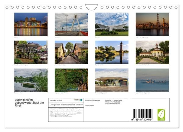 Produktbild: Ludwigshafen - Lebenswerte Stadt am Rhein (Wandkalender 2026 DIN A4 quer), CALVENDO Monatskalender