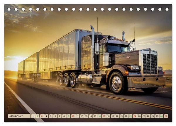 Produktbild: Road Train - LKW (Tischkalender 2027 DIN A5 quer), CALVENDO Monatskalender