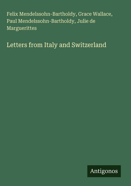 Produktbild: Letters from Italy and Switzerland