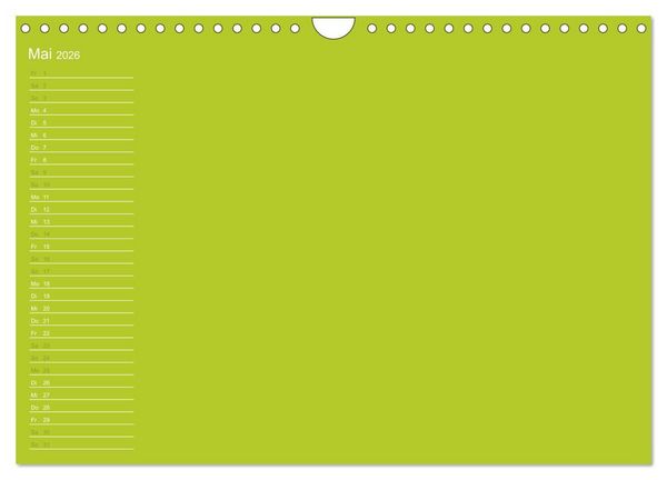 Produktbild: Bastel-Geburtstagskalender gr&uuml;n / Geburtstagskalender (Wandkalender 2026 DIN A4 quer), CALVENDO Monatskalender