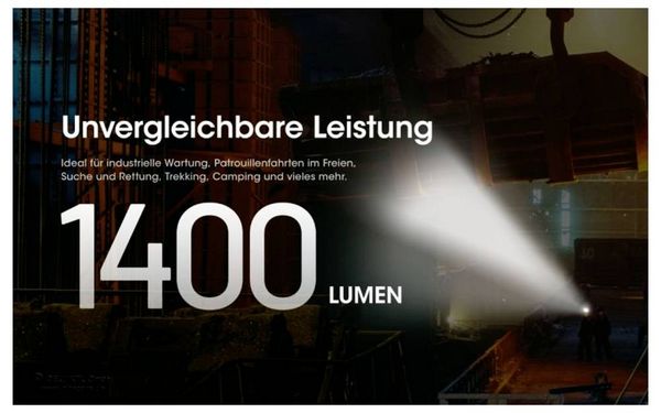 Produktbild: NiteCore NU50 LED Stirnlampe akkubetrieben 1400 lm NC-NU50