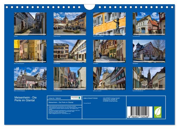 Produktbild: Meisenheim - Die Perle im Glantal (Wandkalender 2026 DIN A4 quer), CALVENDO Monatskalender