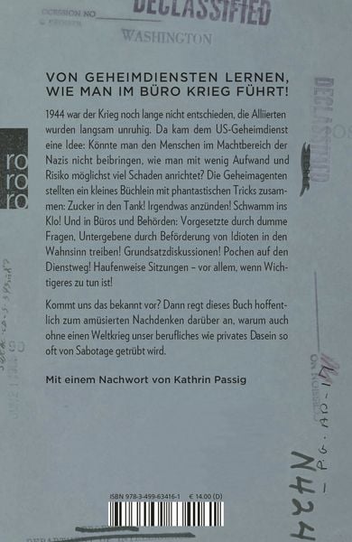 Das kleine Sabotage-Handbuch von 1944