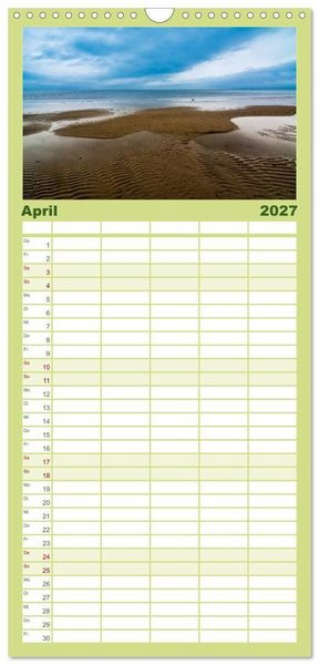 Produktbild: Familienplaner 2027 - Usedom - Deutscher Inseltraum mit 5 Spalten (Wandkalender, 21 x 45 cm) CALVENDO